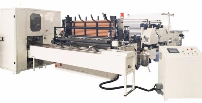 PLC Wallboard die Toiletpapier opnieuw opwinden die tot Machine 7.5KW 2 maken Tribunes 11